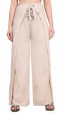 Whitewhale Womens Split Wide Leg Long Embroidered Rayon Wrap Palazzo Pant