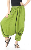 Whitewhale Mens Women Cotton Stripe Aladdin Loose Baggy Boho Hippie Harem Pants