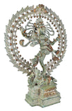 White Whale Natraj Brass Statue,Nataraja - King of Dancers Hindu God Shiva for Temple Mandir Home Decor