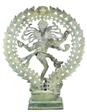 White Whale Natraj Brass Statue,Nataraja - King of Dancers Hindu God Shiva for Temple Mandir Home Decor