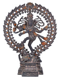 White Whale Natraj Brass Statue,Nataraja - King of Dancers Hindu God Shiva for Temple Mandir Home Decor