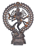 White Whale Natraj Brass Statue,Nataraja - King of Dancers Hindu God Shiva for Temple Mandir Home Decor