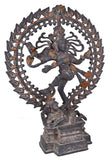 White Whale Natraj Brass Statue,Nataraja - King of Dancers Hindu God Shiva for Temple Mandir Home Decor