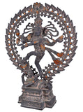 White Whale Natraj Brass Statue,Nataraja - King of Dancers Hindu God Shiva for Temple Mandir Home Decor