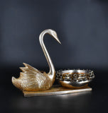 White Whale Brass Best Bird(Swan) Urli 13 Inches For Home Décor (Set of -1 )