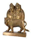 White Whale Chamunda Mata Brass Statue Religious Strength Sculpture Idol