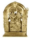 White Whale Shiva Parvati Ganesh Idol Shiv Parivar Brass Murti Statue