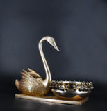 White Whale Brass Best Bird(Swan) Urli 13 Inches For Home Décor (Set of -1 )