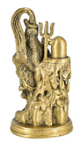 White Whale Brass Lord Shiva with Shiv ling Statue Idol Home Decor Figurine