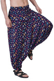 Whitewhale Men Women Rayon twill Printed Harem Pants Pockets Yoga Trousers Hippie