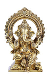 Whitewhale Brass Mangalkari Ganesha Statue Bhagwan Idol Ganesha Statue Ganpati Murti Home Decor