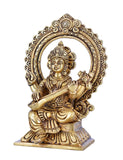 Whitewhale Maa Saraswati Brass Statue Religious Goddess Sculpture Idol Home Decor