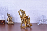 White Whale Ganesh Idol Murti for Home Decor Lord Ganesha Reading Ramayana Statue God Ganesh Ganpati Metal Sculpture Home Office Gifts Decor