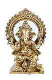 Whitewhale Brass Mangalkari Ganesha Statue Bhagwan Idol Ganesha Statue Ganpati Murti Home Decor