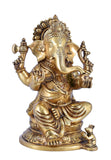 Whitewhale Brass Mangalkari Ganesha Statue Bhagwan Idol Ganesha Statue Ganpati Murti Home Decor