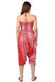 Whitewhale Women Casual Peacock Print Summer Loose Yoga Trousers Baggy Boho Aladdin Jumpsuit Harem Pants