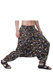 Whitewhale Men Women Rayon twill Printed Harem Pants Pockets Yoga Trousers Hippie