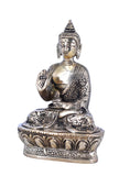 White Whale Brass Buddha Statue Yoga Murti for Home Decor Entrance Office Table Living Room Meditation Luck Gift Feng Shui