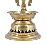 White Whale Balaji Brass Material Diya For Puja, Aarti, Temple, Gifts.