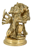 White Whale Large Unique Five Face Panchmukhi Hanuman Brass Statue Religious Strength God Sculpture Idol
