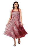 Whitewhale Printed Long Skirts for Women | 2-in-1 Boho Dress & Maxi Skirt for Bohemian Festivals, Vacation & Casual wear