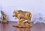 White Whale Large Kamdhenu Cow with Calf Figurine Decorative Gift Item