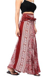 Whitewhale Printed Long Skirts for Women | 2-in-1 Boho Dress & Maxi Skirt for Bohemian Festivals, Vacation & Casual wear