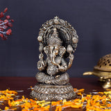 White Whale Superfine Lord Ganesha Brass Statue Hindu Religious Lord Ganesha Sculpture Figurine Ideal for Gift & Home Decor