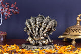 White Whale Superfine Panchamukhi Ganesha Brass Statue | Five Headed Ganpati Bappa Murti for Gifts Puja Mandir Temple Showpiece