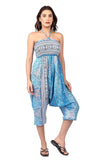 Whitewhale Women Casual Peacock Print Summer Loose Yoga Trousers Baggy Boho Aladdin Jumpsuit Harem Pants