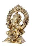 Whitewhale Brass Mangalkari Ganesha Statue Bhagwan Idol Ganesha Statue Ganpati Murti Home Decor