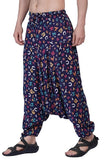 Whitewhale Men Women Rayon twill Printed Harem Pants Pockets Yoga Trousers Hippie