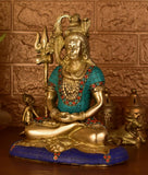 White Whale Brass Lord Shiva Statue Idol Home Decor Figurine