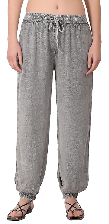 Whitewhale Womens Long Embroidered at the bottom Rayon Pajama/Trouser