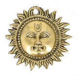White Whale Brass Sun/Surya Face Wall Hanging for Home & Office Decor Wall Mount Vastu Protection