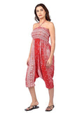 Whitewhale Women Casual Peacock Print Summer Loose Yoga Trousers Baggy Boho Aladdin Jumpsuit Harem Pants