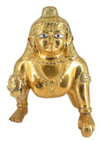 White Whale Laddu Bal Gopal, Kishna Statue, Thakur Ji Brass Statue Religious Strength God Sculpture Idol