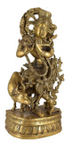 White Whale Brass Hindu God Lord Krishna Bhagwan Lord Krishna Idol Statue Murti