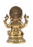 Whitewhale Brass Mangalkari Ganesha Statue Bhagwan Idol Ganesha Statue Ganpati Murti Home Decor