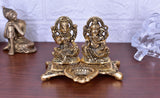 White Whale Lakshmi Laxmi Ganesh murti Idol Ganesha Diya puja Deepak - Metal Lakshmi Ganesh Statue - Diwali Home Decoration Items - Lakshmi Ganesh for Diwali Showpiece Oil Lamp
