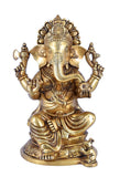 Whitewhale Brass Mangalkari Ganesha Statue Bhagwan Idol Ganesha Statue Ganpati Murti Home Decor