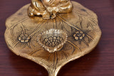 White Whale Ganesh Idol on Leaf - Lord Ganesha with Diya - Metal Diya for Diwali Decoration Items Home Decorative Gift Puja Gifts Corporate; Diwali Gift Item