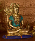 White Whale Brass Lord Shiva Statue Idol Home Decor Figurine