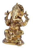 Whitewhale Brass Mangalkari Ganesha Statue Bhagwan Idol Ganesha Statue Ganpati Murti Home Decor