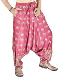 Whitewhale Mens Women Rayon Printed Harem Pants Pockets Yoga Trousers Hippie