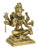 White Whale Lord Shiva Brass Statue Idol Sculpture Hindu God Natraja Shiv Figurine Home Décor