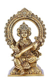 Whitewhale Maa Saraswati Brass Statue Religious Goddess Sculpture Idol Home Decor