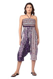 Whitewhale Women Casual Peacock Print Summer Loose Yoga Trousers Baggy Boho Aladdin Jumpsuit Harem Pants