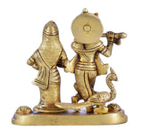 White Whale Radha Krishna Statue Hindu Gods Sculpture Brass
