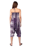 Whitewhale Women Casual Peacock Print Summer Loose Yoga Trousers Baggy Boho Aladdin Jumpsuit Harem Pants